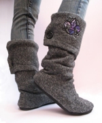 craftster Upcycled Sweater Boots